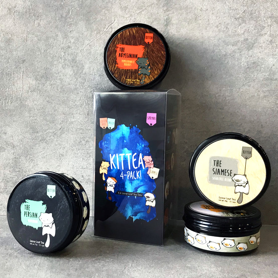 4 TEA TINS GIFT SET - Kittea